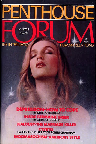 Penthouse Forum March 1974 magazine back issue Penthouse Forum magizine back copy Penthouse Forum March 1974 Magazine Back Issue Published by Penthouse Publishing, Bob Guccione. Depression-How To Cope By Dr R. Robertiello.