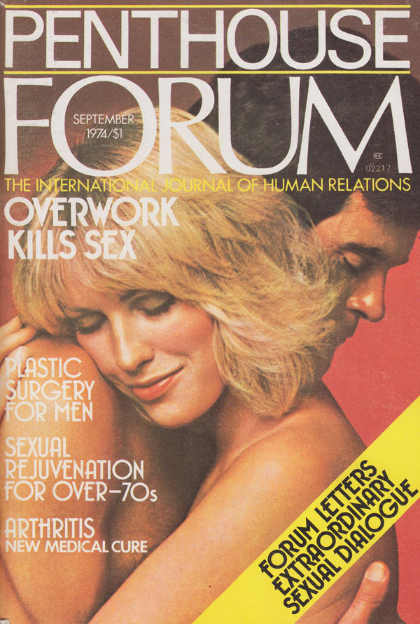 Penthouse Forum September 1974 magazine back issue Penthouse Forum magizine back copy penthouse forum magazine 1974 issues overworking kills sex health advice plastic surgery forum lette