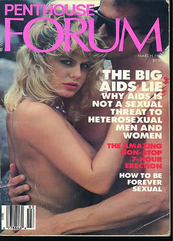 Penthouse Forum March 1988 magazine back issue Penthouse Forum magizine back copy Penthouse Forum March 1988 Magazine Back Issue Published by Penthouse Publishing, Bob Guccione. The Big Aids Lie Why Aids Is Not A Sexual Threat To Heterosexual
