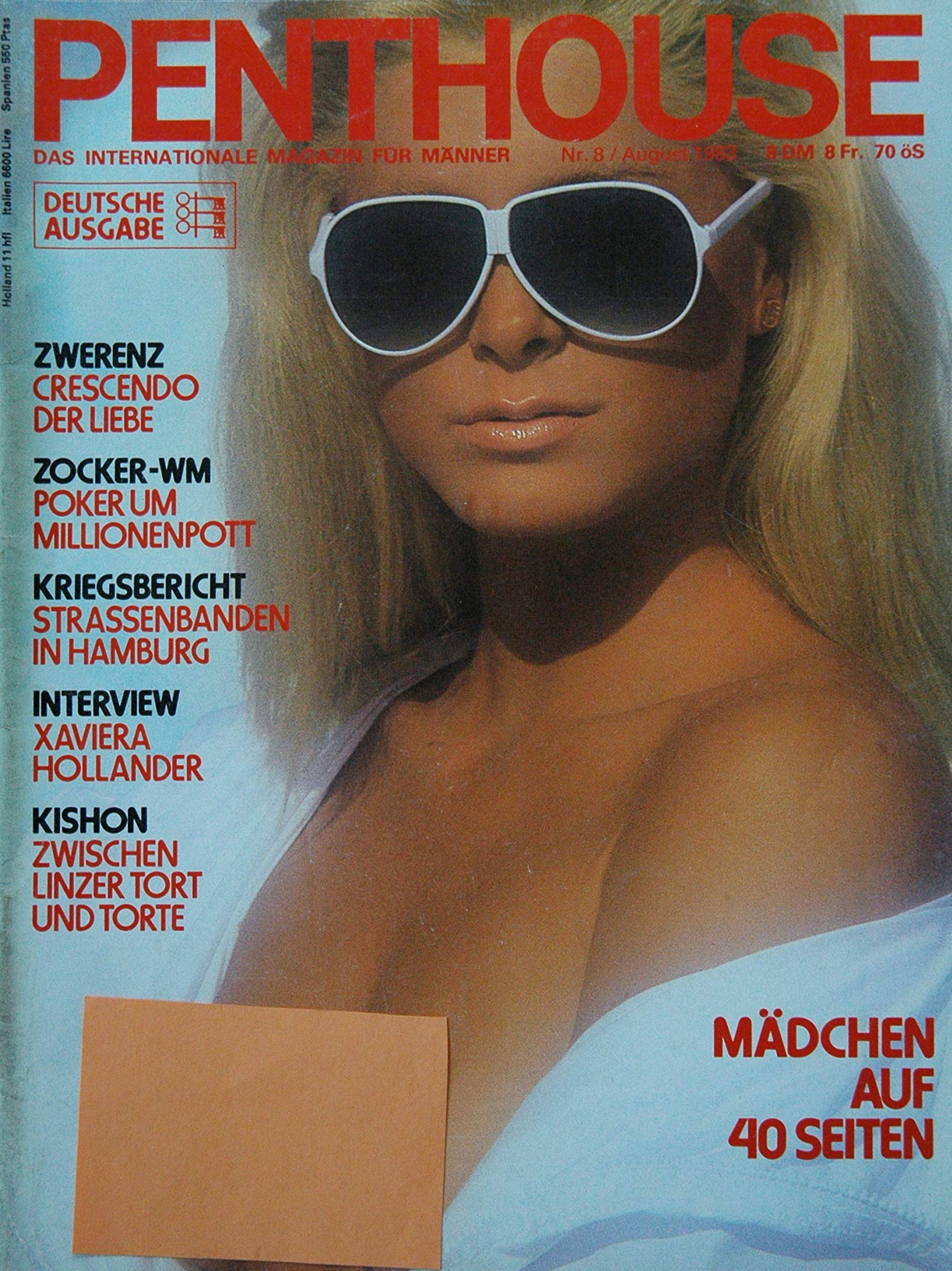 Penthouse (Germany) August 1983 magazine back issue Penthouse (Germany) magizine back copy Penthouse (Germany) August 1983 Magazine Back Issue Published by Penthouse Publishing, Bob Guccione. Zwerenz Crescendo Der Liebe.