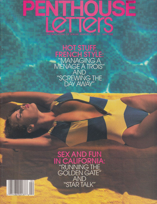 Penthouse Letters April 1988 magazine back issue Penthouse Letters magizine back copy back issues of xxx magazine penthouse letters 1988 hot stuff french style naughty spreads reader fan