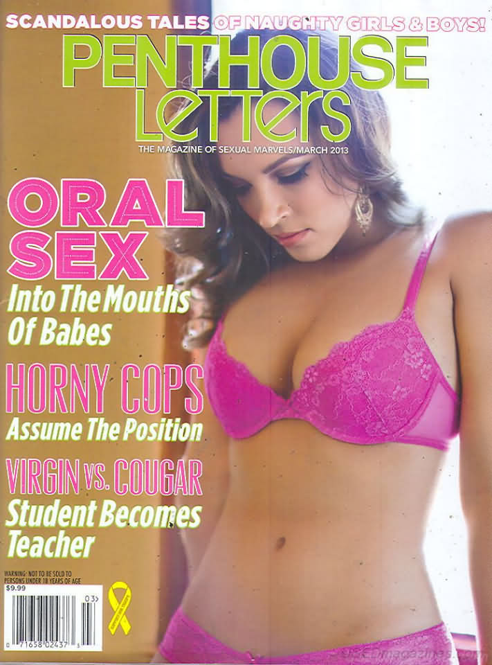 Penthouse Letters March 2013 magazine back issue Penthouse Letters magizine back copy 