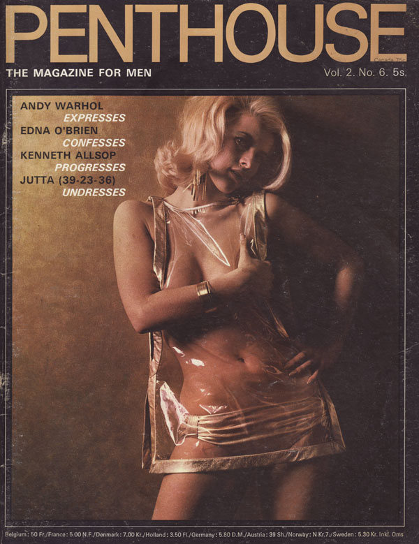 Penthouse UK Vol. 2 # 6 magazine back issue Penthouse UK magizine back copy penthouse uk magazine 1967 back issues andy warhol edna obrien kenneth allsop erotic nude pictorials