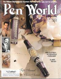 William Shakespeare magazine cover appearance Pen World March/April 1999