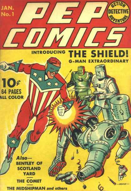 Pep Comics Comic Book Back Issues of Superheroes by A1Comix