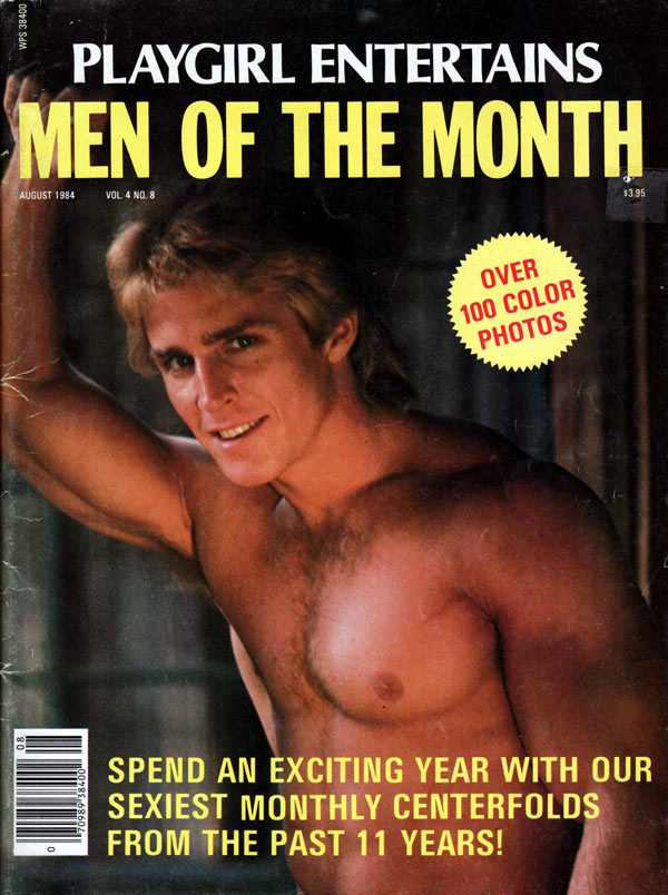 Playgirl Entertains - Men of the Month August 1984 magazine back issue Playgirl Entertains magizine back copy playgirl entertains magazine, august 1984, men of the month, special playgirl magazine issues, nude