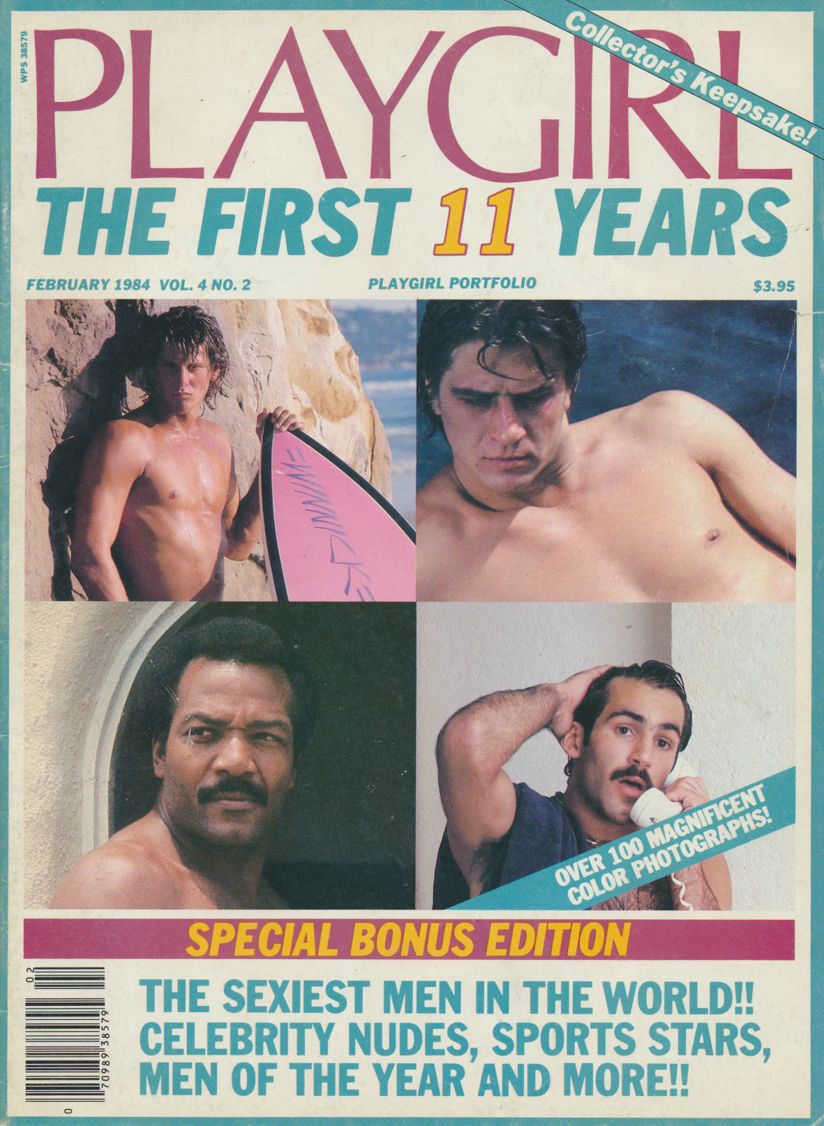 Playgirl Portfolio February 1984, The First 11 Years magazine back issue Playgirl Portfolio magizine back copy 