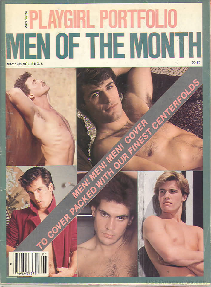 Playgirl Portfolio May 1985, Men of the Month magazine back issue Playgirl Portfolio magizine back copy 
