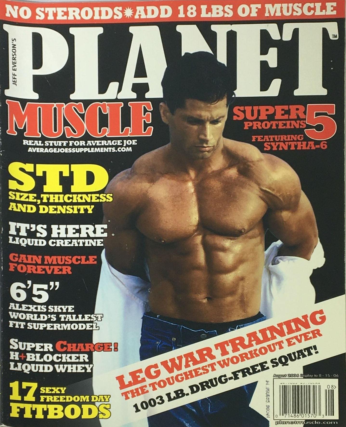 Planet Muscle August 2006, , STD Size, Thickness And Density