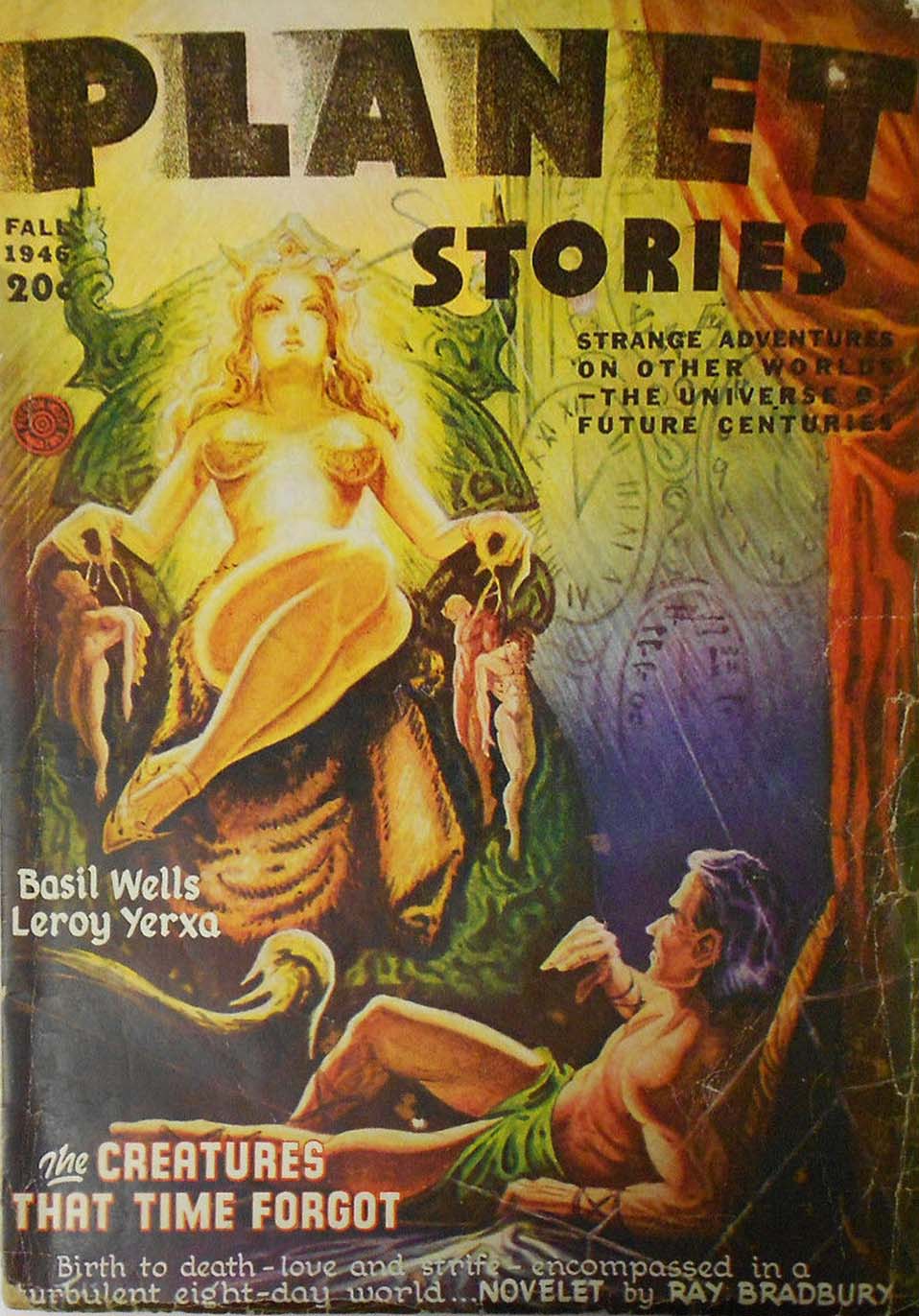 Planet Stories Fall 1946 magazine back issue Planet Stories magizine back copy 