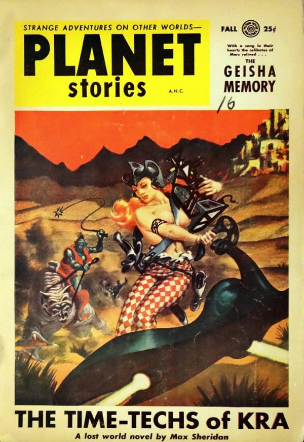 Planet Stories Fall 1954 magazine back issue Planet Stories magizine back copy 
