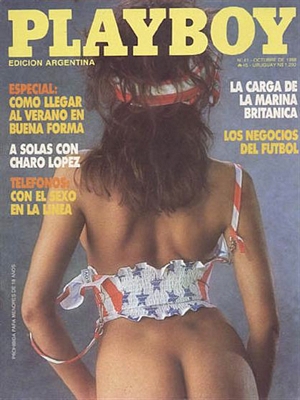 Playboy Argentina October 1988 magazine back issue Playboy (Argentina) magizine back copy 