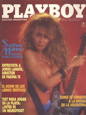 Playboy Argentina January 1990 magazine back issue Playboy (Argentina) magizine back copy 