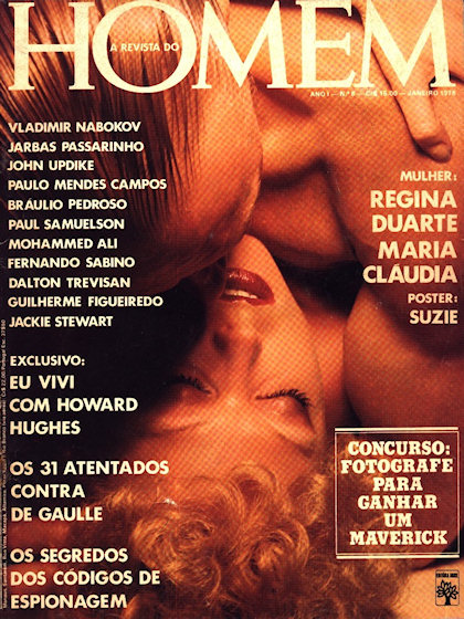 Playboy (Brazil) January 1976 magazine back issue Playboy (Brazil) magizine back copy Playboy (Brazil) magazine January 1976 cover image, with Utti, Yanco on the cover of the magazine