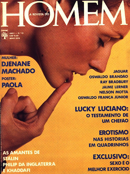 Playboy (Brazil) May 1976 magazine back issue Playboy (Brazil) magizine back copy Playboy (Brazil) magazine May 1976 cover image, with Djenane Machado on the cover of the magazine