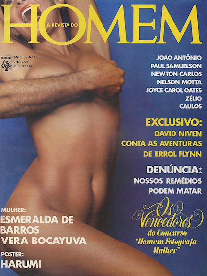 Playboy (Brazil) July 1976 magazine back issue Playboy (Brazil) magizine back copy Playboy (Brazil) magazine July 1976 cover image, with Esmeralda de Barros on the cover of the magazi
