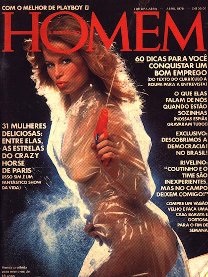 Playboy (Brazil) April 1978 magazine back issue Playboy (Brazil) magizine back copy Playboy (Brazil) magazine April 1978 cover image, with Lynn Schiller on the cover of the magazine