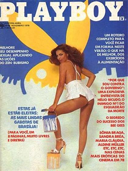 Playboy (Brazil) November 1978 magazine back issue Playboy (Brazil) magizine back copy Playboy (Brazil) magazine November 1978 cover image, with Cida Ventura on the cover of the magazine