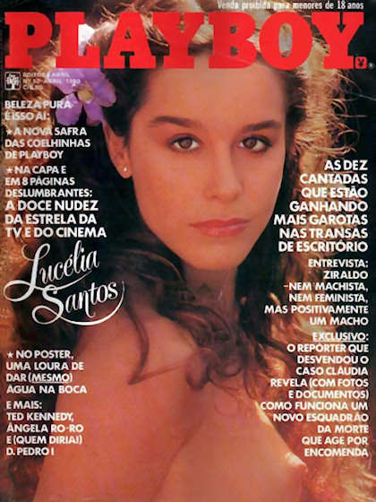 Playboy (Brazil) April 1980 magazine back issue Playboy (Brazil) magizine back copy Playboy (Brazil) magazine April 1980 cover image, with Lucélia Santos on the cover of the magazine