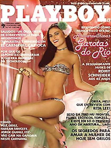 Playboy (Brazil) February 1981 magazine back issue Playboy (Brazil) magizine back copy Playboy (Brazil) magazine February 1981 cover image, with Marneide Vidal  on the cover of the magazi