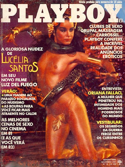 Playboy (Brazil) November 1981 magazine back issue Playboy (Brazil) magizine back copy Playboy (Brazil) magazine November 1981 cover image, with Lucélia Santos on the cover of the magazin