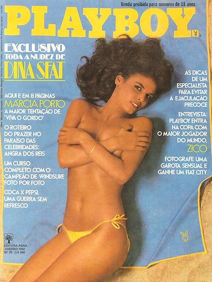 Playboy (Brazil) January 1982 magazine back issue Playboy (Brazil) magizine back copy Playboy (Brazil) magazine January 1982 cover image, with Márcia Porto on the cover of the magazine