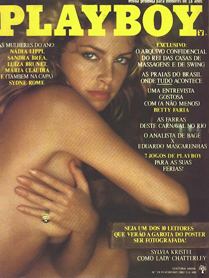 Playboy (Brazil) February 1982 magazine back issue Playboy (Brazil) magizine back copy Playboy (Brazil) magazine February 1982 cover image, with Sydne Rome on the cover of the magazine