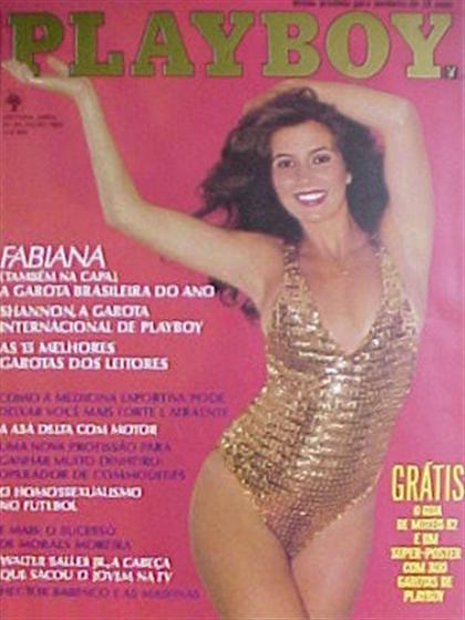 Playboy (Brazil) July 1982 magazine back issue Playboy (Brazil) magizine back copy Playboy (Brazil) magazine July 1982 cover image, with Fabiana Gomes on the cover of the magazine