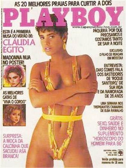 Playboy (Brazil) December 1985 magazine back issue Playboy (Brazil) magizine back copy Playboy (Brazil) magazine December 1985 cover image, with Cláudia Egito, Madonna (Louise Ciccone), K