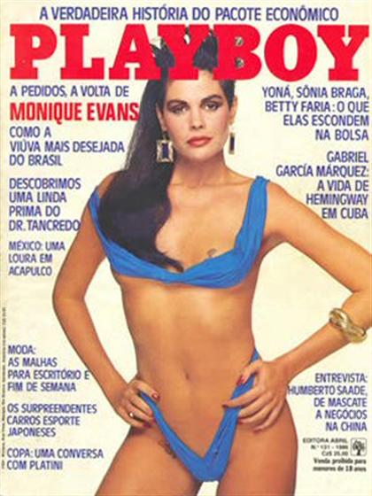 Playboy (Brazil) June 1986 magazine back issue Playboy (Brazil) magizine back copy Playboy (Brazil) magazine June 1986 cover image, with Monique Evans on the cover of the magazine