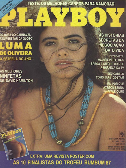 Playboy (Brazil) September 1987 magazine back issue Playboy (Brazil) magizine back copy Playboy (Brazil) magazine September 1987 cover image, with Luma de Oliveira on the cover of the maga