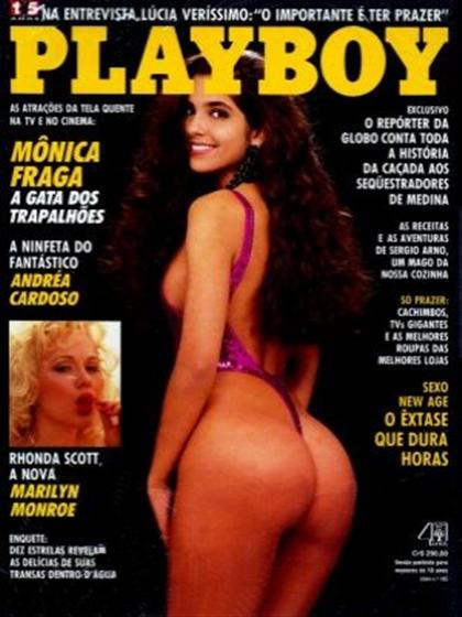 Playboy (Brazil) September 1990 magazine back issue Playboy (Brazil) magizine back copy Playboy (Brazil) magazine September 1990 cover image, with Mônica Fraga, Rhonda Ridley-Scott on the 