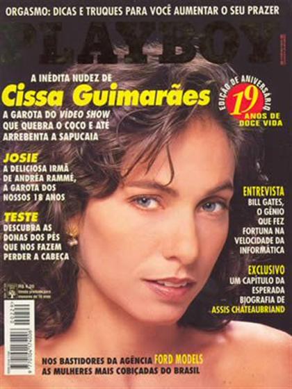 Playboy (Brazil) August 1994 magazine back issue Playboy (Brazil) magizine back copy Playboy (Brazil) magazine August 1994 cover image, with Cissa Guimarães on the cover of the magazine