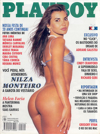 Playboy (Brazil) September 1995 magazine back issue Playboy (Brazil) magizine back copy Playboy (Brazil) magazine September 1995 cover image, with Nilza Monteiro on the cover of the magazi