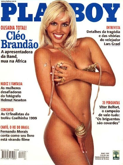 Playboy (Brazil) May 1999 magazine back issue Playboy (Brazil) magizine back copy Playboy (Brazil) magazine May 1999 cover image, with Cléo Brandão on the cover of the magazine