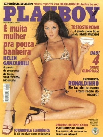 Playboy (Brazil) September 2000 magazine back issue Playboy (Brazil) magizine back copy Playboy (Brazil) magazine September 2000 cover image, with Helen Ganzarolli on the cover of the maga