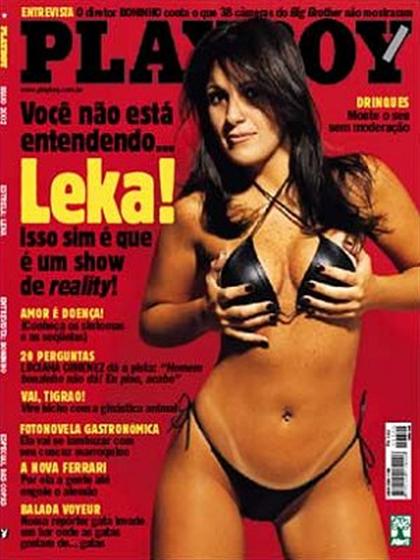 Playboy (Brazil) May 2002 magazine back issue Playboy (Brazil) magizine back copy Playboy (Brazil) magazine May 2002 cover image, with Leka (Alessandra Begliomini) on the cover of th