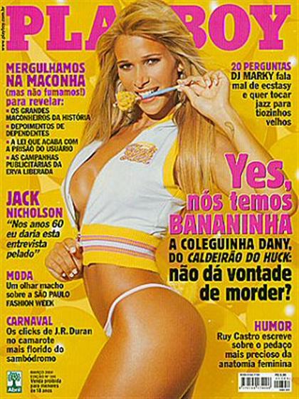 Playboy (Brazil) March 2004 magazine back issue Playboy (Brazil) magizine back copy Playboy (Brazil) magazine March 2004 cover image, with Dany Bananinha (Danielle Soares Ramos) on the