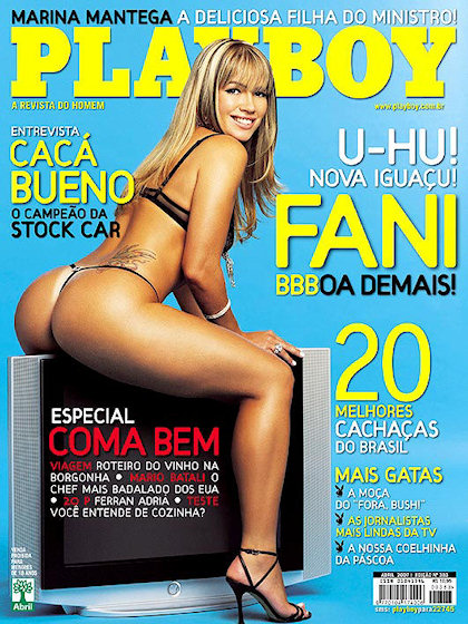 Playboy (Brazil) April 2007 magazine back issue Playboy (Brazil) magizine back copy Playboy (Brazil) magazine April 2007 cover image, with Fani Pacheco on the cover of the magazine
