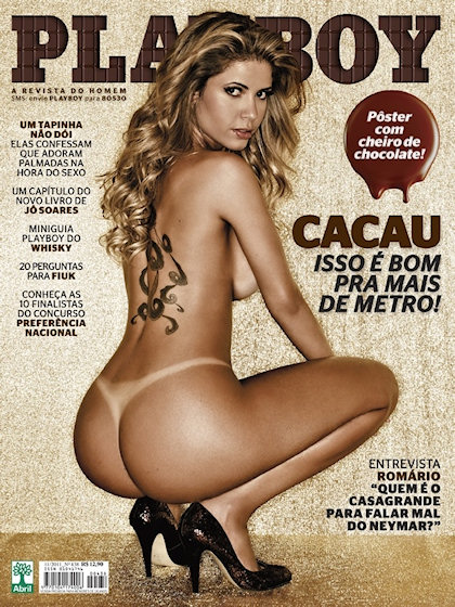 Playboy (Brazil) November 2011 magazine back issue Playboy (Brazil) magizine back copy Playboy (Brazil) magazine November 2011 cover image, with Cláudia Colucci (Cacau) on the cover of th