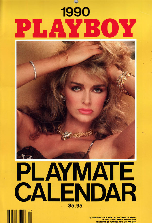 Playboy Playmate Wall Calendar 1990 magazine back issue Playboy Calendar magizine back copy playmate wall calendars, the hottest playmates of the year nude, sexy girls of playboy models,  1990