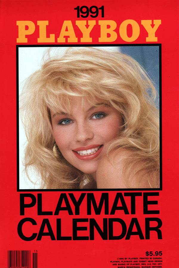 Playboy Playmate Wall Calendar 1991 magazine back issue Playboy Calendar magizine back copy playmate wall calendars, the hottest playmates of the year nude, sexy girls of playboy models,  1991