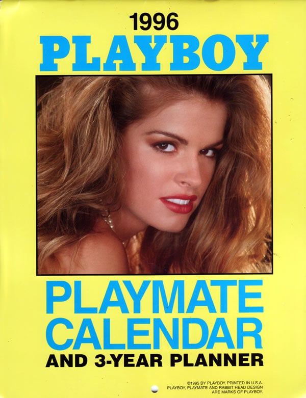 Playboy Playmate Wall Calendar & 3-Year Planner 1996 magazine back issue Playboy Calendar magizine back copy playmate calendar and 3-year planner, 1997 playboy magazine, rabbit head, hottest playmates of  1996