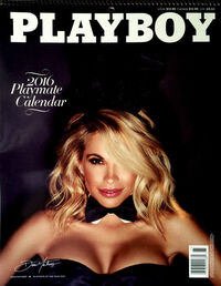 Dani Mathers magazine cover appearance Playboy Calendar January 2016