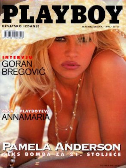 Playboy (Croatia) April 1997 magazine back issue Playboy (Croatia) magizine back copy Playboy (Croatia) magazine April 1997 cover image, with Pamela Anderson on the cover of the magazine
