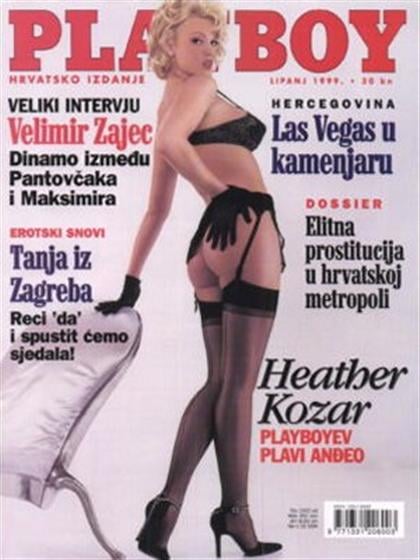 Playboy (Croatia) June 1999 magazine back issue Playboy (Croatia) magizine back copy Playboy (Croatia) magazine June 1999 cover image, with Heather Kozar on the cover of the magazine