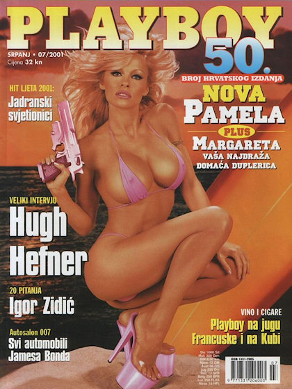Playboy (Croatia) July 2001 magazine back issue Playboy (Croatia) magizine back copy Playboy (Croatia) July 2001 Magazine Back Issue Published by HMH Publishing, Hugh Marston Hefner. Covergirl Pamela Anderson (Nude).