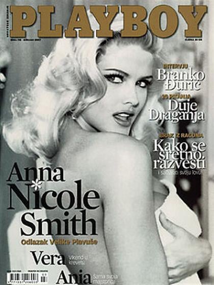 Playboy (Croatia) March 2007 magazine back issue Playboy (Croatia) magizine back copy Playboy (Croatia) magazine March 2007 cover image, with Anna Nicole Smith (Vickie Smith) (Vickie Hog