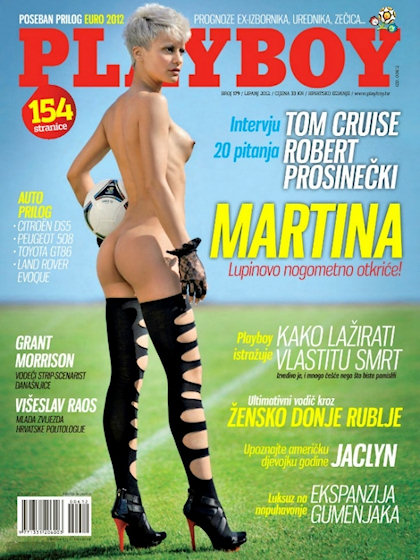 Playboy (Croatia) June 2012 magazine back issue Playboy (Croatia) magizine back copy Playboy (Croatia) magazine June 2012 cover image, with Martina Maras on the cover of the magazine