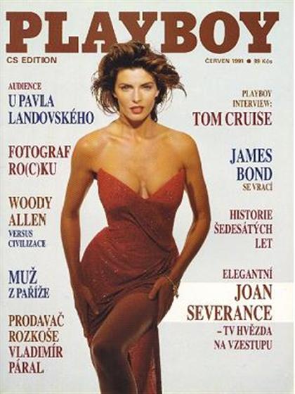 Playboy (Czech Republic) June 1991 magazine back issue Playboy (Czech Republic) magizine back copy Playboy (Czech Republic) magazine June 1991 cover image, with Joan Severance on the cover of the mag